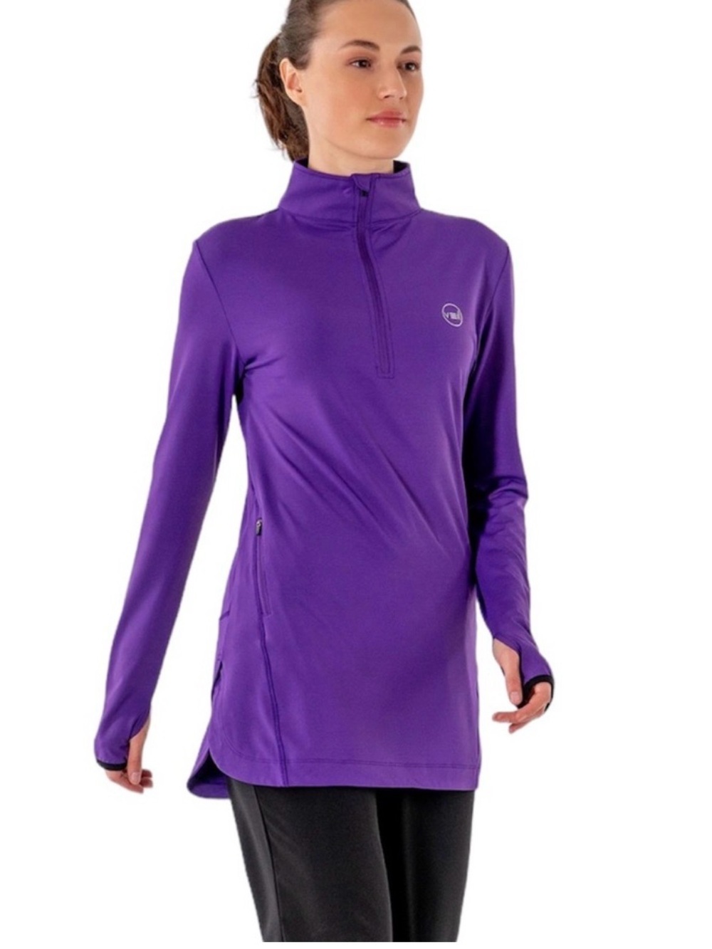 Veil Spark Half-Zip Activewear Tunic Sz small
